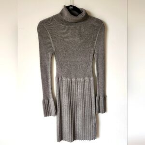 Adriana Papell Grey Sweater Dress